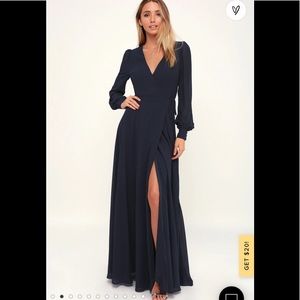 Lulu’s My Whole Heart Long Sleeve Wrap Dress
